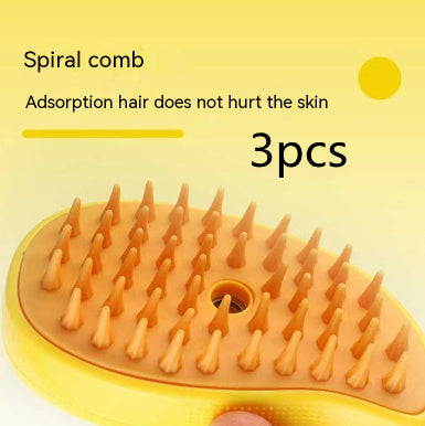 3-in-1 Pet Steam Brush – Grooming, Massage & Hair Removal