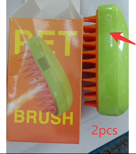 3-in-1 Pet Steam Brush – Grooming, Massage & Hair Removal
