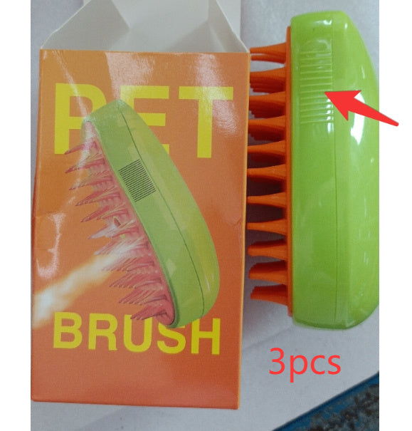 3-in-1 Pet Steam Brush – Grooming, Massage & Hair Removal