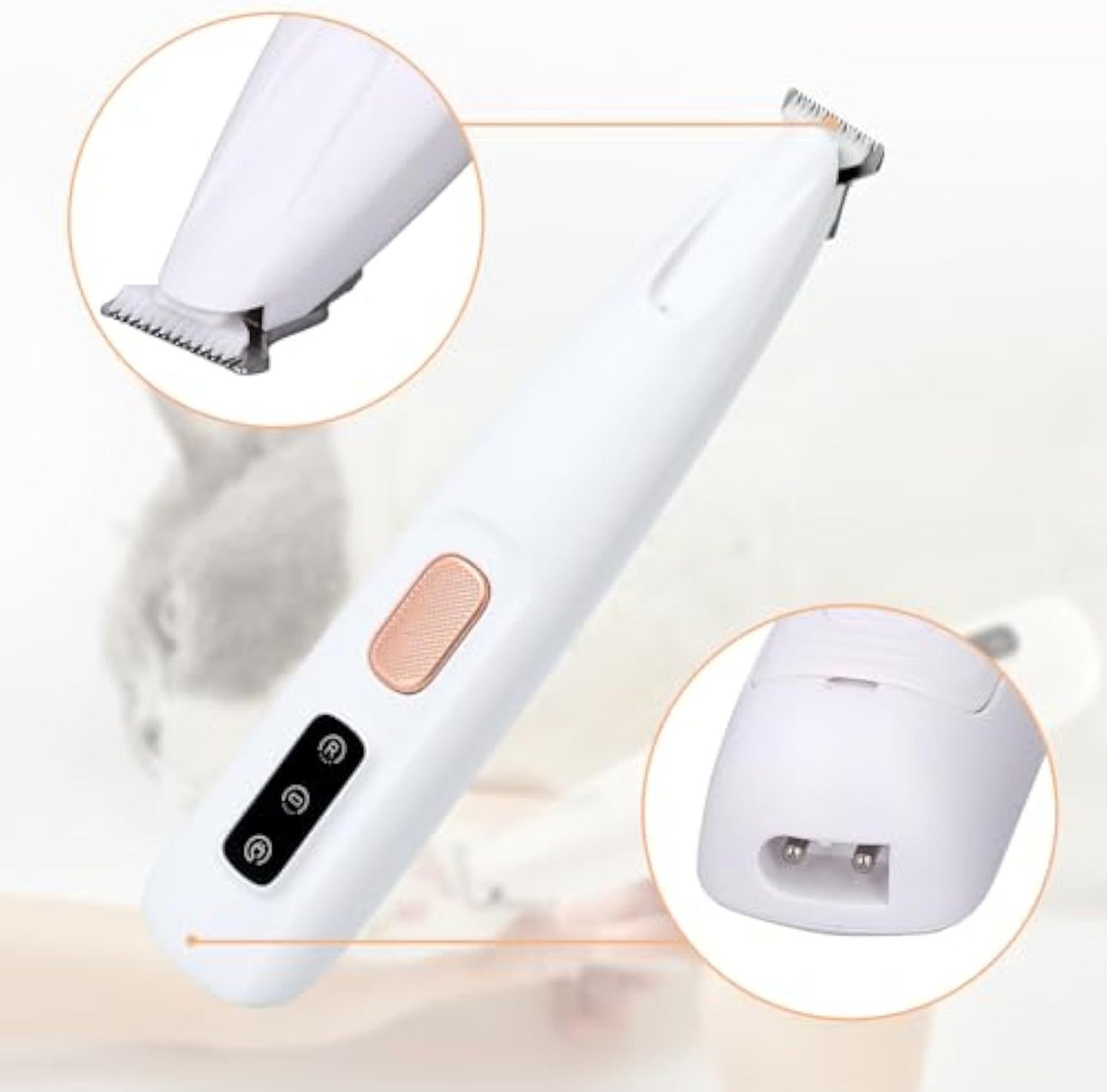 Rechargeable Dog Paw Trimmer with LED Light – Low Noise Clipper