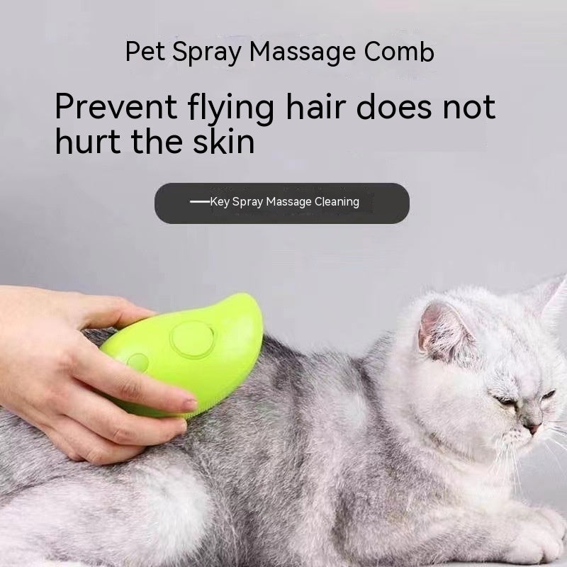 3-in-1 Pet Steam Brush – Grooming, Massage & Hair Removal