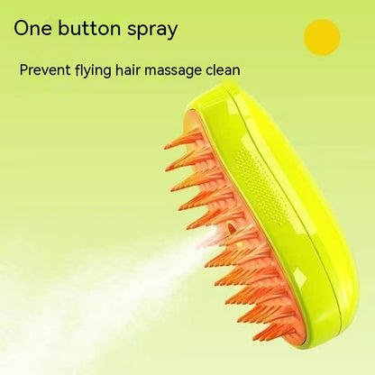3-in-1 Pet Steam Brush – Grooming, Massage & Hair Removal